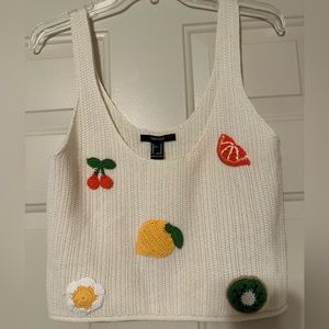 Forever 21 crochet fruit tank top